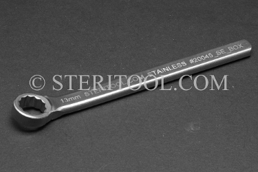 #20045_SE_BOX - 13 mm Stainless Steel Single End, Box End Wrench.  wrench, combination, spanner, stainless steel