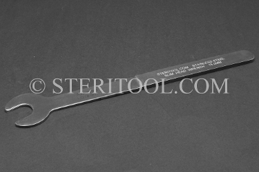 #20048_0.1 - 15mm Stainless Steel Single End  Slim Wrench, 0.1"(2.5mm) Thick. wrench, spanner, combination, slim, stainless