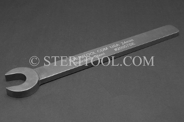 #20057_SE - 24mm Stainless Steel Box End Wrench. wrench, spanner, single end, singleend, boxend, box end stainless steel, open end, openend