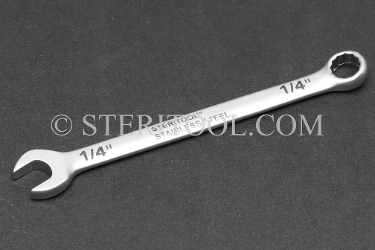 #20134 - 1/4" Stainless Steel Combination Wrench. wrench, combination, spanner, stainless steel