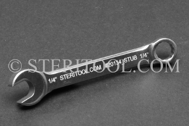 #20134_STUB - 1/4" Stainless Steel Stubby Combination Wrench, 2.75"(70mm) OAL. wrench, spanner, combination, stubby, stainless steel