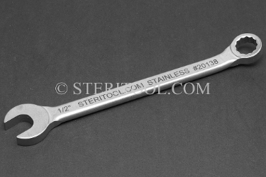 #20138 - 1/2" Stainless Steel Combination Wrench. wrench, combination, spanner, stainless steel