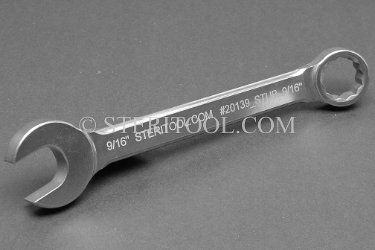 #20139_STUB - 9/16" Stainless Steel Stubby Combination Wrench, 5.75"(146mm) OAL. wrench, spanner, combination, stubby, stainless steel