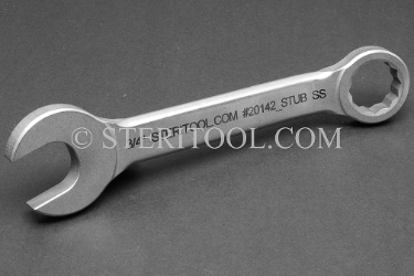 #20142_STUB - 3/4" Stainless Steel Stubby Combination Wrench, 6.5625"(166mm) OAL. wrench, spanner, combination, stubby, stainless steel