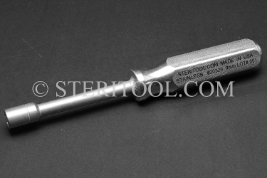 #20329 - 9mm Stainless Steel Nut Driver with SS Handle. nut driver, stainless steel