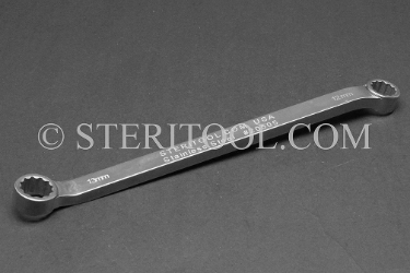 #20505 - 12.0 x 13.0mm Stainless Steel Double Box End Wrench. box end, boxend, wrench, spanner, 12pt, 12-pt, 12 pt, stainless steel