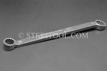 #20511 - 24.0 x 27.0mm Stainless Steel Double Box End Wrench. box end, boxend, wrench, spanner, 12pt, 12-pt, 12 pt, stainless steel