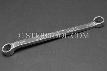 #20534 - 17 x 19.0mm Stainless Steel Double Box End Wrench. box end, boxend, wrench, spanner, 12pt, 12-pt, 12 pt, stainless steel