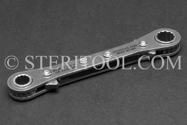#20610 - 8mm x 10mm STAINLESS STEEL RATCHETING WRENCH. ratchet, ratcheting wrench, spanner, box end, stainless steel