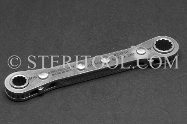 #20710 - 5/16" x 3/8" STAINLESS STEEL RATCHETING WRENCH.  ratchet, ratcheting wrench, spanner, box end, stainless steel