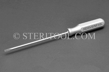 #21201 - 5/32" Stainless Steel Screwdriver, SS Handle, 5"(125mm) Shaft. screwdriver, screw, flat, parallel, slot, stainless steel