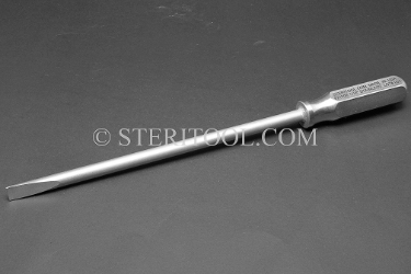 #21206 - 7/16" Stainless Steel Screwdriver, SS Handle, 10"(250mm) Shaft. screwdriver, screw, flat, parallel, slot, stainless steel