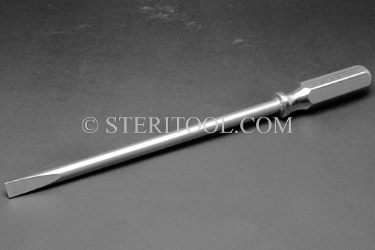 #21207 - 1/2" Stainless Steel Screwdriver, SS Handle, 10"(250mm) Shaft, Tip=0.080". screwdriver, screw, flat, parallel, slot, stainless steel