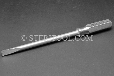 #21207_SP8 - 1/2" Stainless Steel Screwdriver with .070 "(1.75mm) Tip, SS Handle, 8"(200mm) Shaft. flap, slot, parallel, screwdriver, paralel, stainless steel, non-magnetic, non magnetic, nonmagnetic