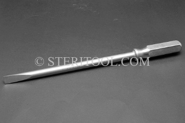 #21209 - 9/16" Stainless Steel Screwdriver, SS Handle, 10"(250mm) Shaft, Tip=0.080". screwdriver, screw, flat, parallel, slot, stainless steel