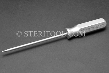#21211 - 7/32" Stainless Steel Screwdriver, SS Handle, 6"(150mm) Shaft. screwdriver, screw, flat, parallel, slot, stainless steel