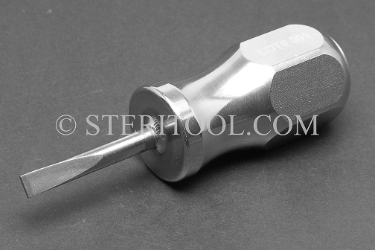 #21216 - 7/32" Stainless Steel Stubby Screwdriver, SS Handle, 3.75"(95mm) OAL. screwdriver, screw, stubby, flat, parallel, slot, stainless steel