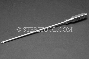 #21222_SP8 - Philips #1 Stainless Steel Screwdriver, SS Handle, 8"(200mm) Shaft. phillips, philips, screwdriver, stainless steel