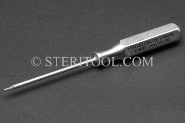 #21819ST - 1.3mm Stainless Steel Hex Driver, SS Handle. hex driver, stainless steel