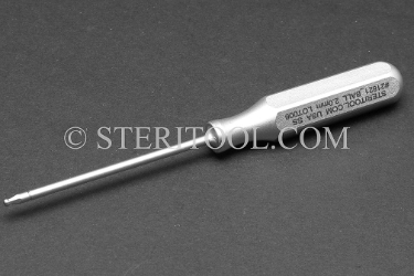 #21821_BALL - 2.0mm Stainless Steel Ball Hex Driver, SS Handle. ball hex, driver, allen, stainless steel