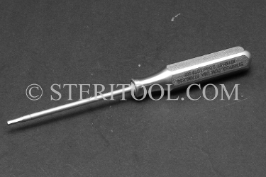 #21821ST - 2.0mm Stainless Steel Hex Driver, SS Handle. hex driver, stainless steel