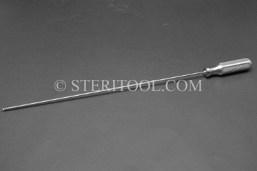 #21822_SP12 - 2.5mm Stainless Steel Ball Driver, SS Handle, 12"(300mm) Shaft. ball hex driver, stainless steel