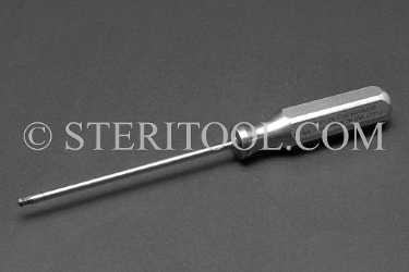#21824 - 3.5mm Stainless Steel Ball Hex Driver, SS Handle. ball hex, driver, allen, stainless steel