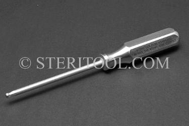 #21825_316 - NM 4.0mm Stainless Steel Ball Hex Driver, SS Handle. 316L ball hex, driver, allen, stainless steel