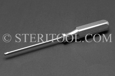 #21825 - 4.0mm Stainless Steel Ball Hex Driver, SS Handle. ball hex, driver, allen, stainless steel