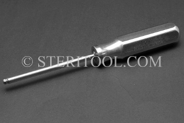 #21878 - 7/32" Stainless Steel Ball Hex Driver, SS Handle. ball hex, driver, allen, stainless steel