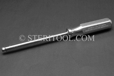 #21881 - 5/16" Stainless Steel Ball Hex Driver, SS Handle. ball hex, driver, allen, stainless steel