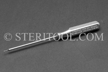 #21968 - 0.035" Stainless Steel Hex Driver, SS Handle. ball hex, driver, allen, stainless steel