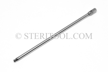 #11377BSP3 - 3.0mm Ball Hex x 3"(75mm) OAL Stainless Steel Bit. hex, bit, driver, screwdriver, stainless steel, allen