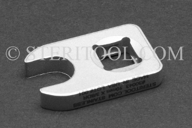 #30043 - 10mm x 3/8 DR Stainless Steel Crows Foot Wrench. crows foot, crows-foot, crowsfoot, offset, socket, wrench, stainless steel, 3/8dr, 3/8-dr, 3/8 dr