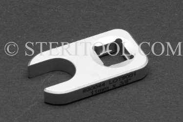 #30044 - 11mm x 3/8 DR Stainless Steel Crows Foot Wrench. crows foot, crows-foot, crowsfoot, offset, socket, wrench, stainless steel, 3/8dr, 3/8-dr, 3/8 dr