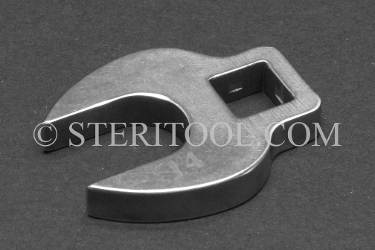 #30047 - 14mm x 3/8 DR Stainless Steel Crows Foot Wrench. crows foot, crows-foot, crowsfoot, offset, socket, wrench, stainless steel, 3/8dr, 3/8-dr, 3/8 dr