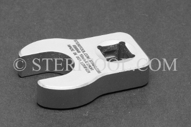 #30050 - 17mm x 3/8 DR Stainless Steel Crows Foot Wrench. crows foot, crows-foot, crowsfoot, offset, socket, wrench, stainless steel, 3/8dr, 3/8-dr, 3/8 dr