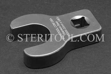 #30054 - 22mm x 3/8 DR Stainless Steel Crows Foot Wrench. crows foot, crows-foot, crowsfoot, offset, socket, wrench, stainless steel, 3/8dr, 3/8-dr, 3/8 dr