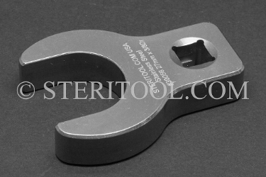 #30056 - 27mm x 3/8 DR Stainless Steel Crows Foot Wrench. crows foot, crows-foot, crowsfoot, offset, socket, wrench, stainless steel, 3/8dr, 3/8-dr, 3/8 dr
