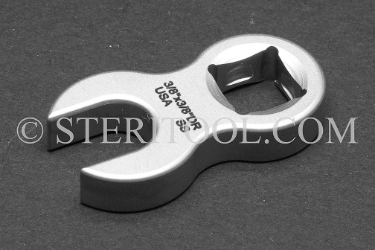 #30122 - 3/8" X 3/8 DR Stainless Steel Crows Foot Wrench. crows foot, crows-foot, crowsfoot, offset, socket, wrench, stainless steel, 3/8dr, 3/8-dr, 3/8 dr