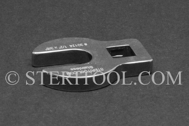 #30124 - 1/2" X 3/8 DR Stainless Steel Crows Foot Wrench. crows foot, crows-foot, crowsfoot, offset, socket, wrench, stainless steel, 3/8dr, 3/8-dr, 3/8 dr