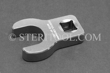 #30128 - 3/4" X 3/8 DR Stainless Steel Crows Foot Wrench. crows foot, crows-foot, crowsfoot, offset, socket, wrench, stainless steel, 3/8dr, 3/8-dr, 3/8 dr