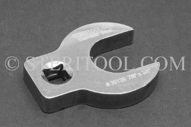 #30129 - 7/8" x 3/8 DR Stainless Steel Crows Foot Wrench. crows foot, crows-foot, crowsfoot, offset, socket, wrench, stainless steel, 3/8dr, 3/8-dr, 3/8 dr