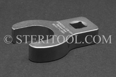 #30131 - 1" x 3/8 DR Stainless Steel Crows Foot Wrench. crows foot, crows-foot, crowsfoot, offset, socket, wrench, stainless steel, 3/8dr, 3/8-dr, 3/8 dr