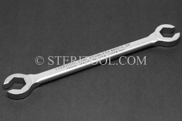 #30215_DE  15MM DOUBLE-ENDED FLARE NUT WRENCH offset, wrench, stainless steel, spanner