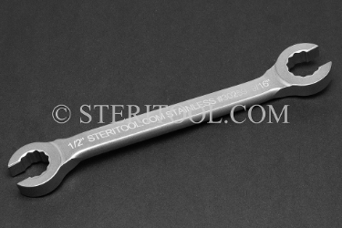 #30259 - 1/2" x 9/16" Stainless Steel Flare Nut Wrench. flare, spanner, wrench, stainless steel