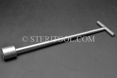 #30344SP3X10 - 19mm Stainless Steel T Nut Driver. Handle 3" x Shaft 10". T, nut driver, stainless steel