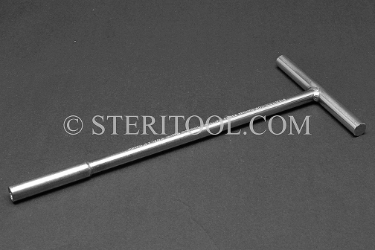 #30389 - 1/4" Stainless Steel Magnetic T Nut Driver, 8"(200mm) OAL x 4"(100mm) handle.  T, nut driver, stainless steel, magnetic 
