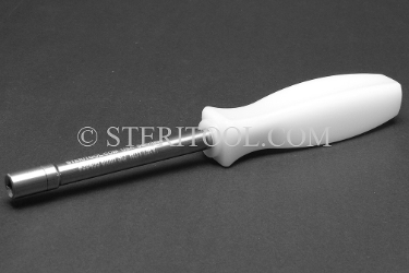 #30406 - 6mm Stainless Steel Square Nut Driver, Nylon Handle. square nut driver, stainless streel