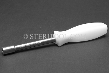 #30407 - 7mm Stainless Steel Square Nut Driver, Nylon Handle. square nut driver, stainless streel